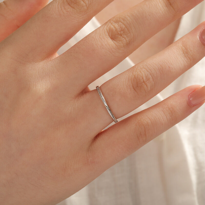 Jeulia Minimalist Twist Adjustable Open Ring for Women