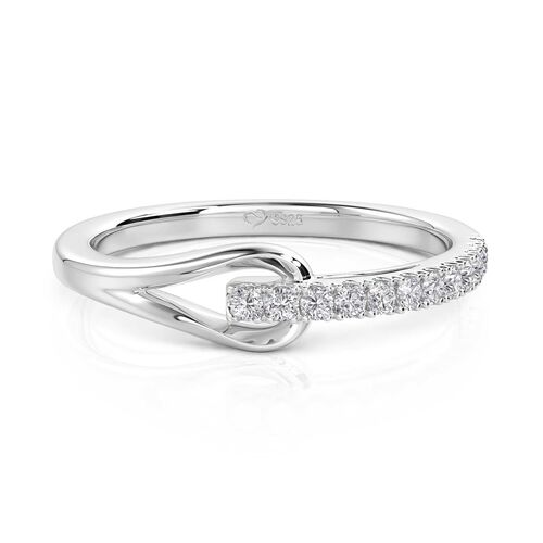 Jeulia Eternal Love Knot Women's Wedding Ring Sterling Silver