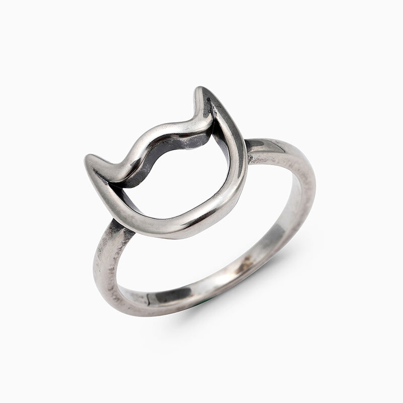Jeulia "One of A Kind" Cat Sterling Silver Ring