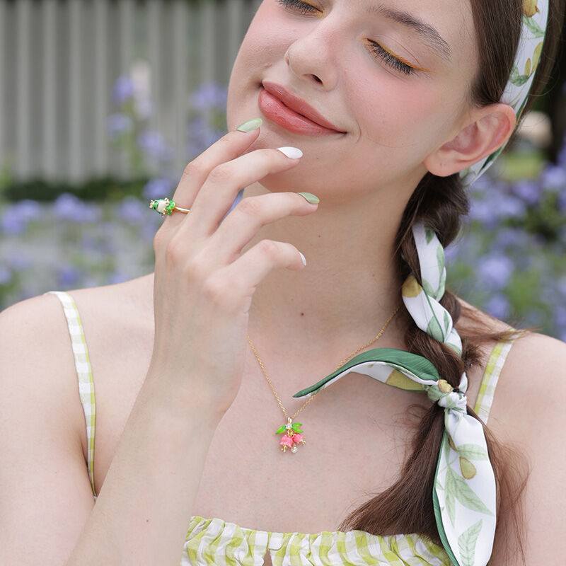 Dreamy Garden Bell Orchid Sterling Silver Necklace