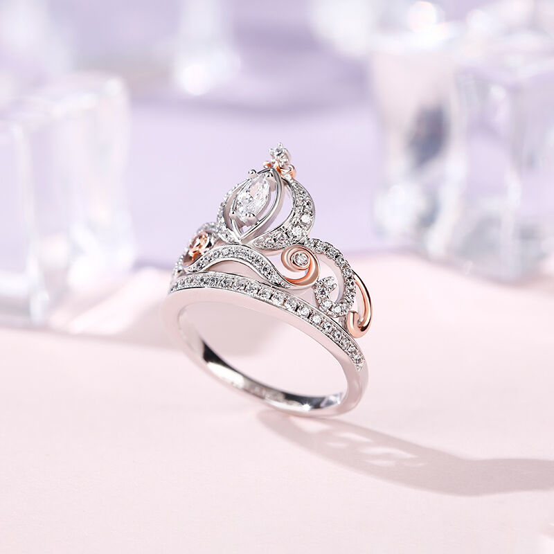 Jeulia "Cinderella's Dream" Pumpkin Carriage Sterling Silver Ring