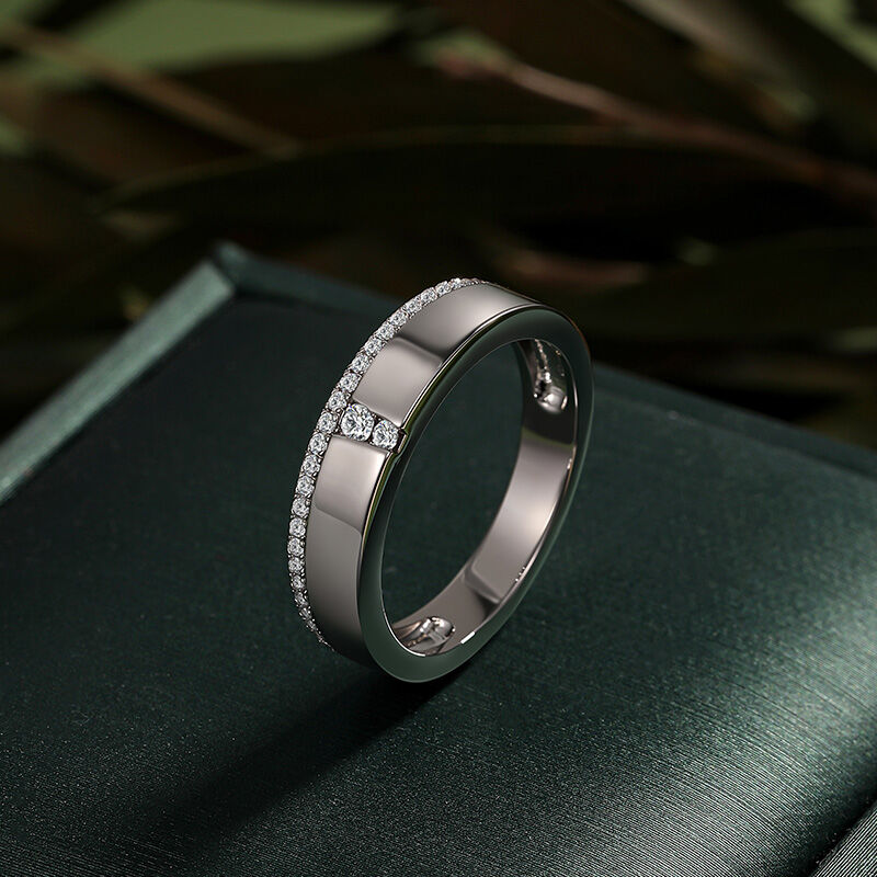 Jeulia Anillo de Boda Elegance para Mujer en Plata de Ley