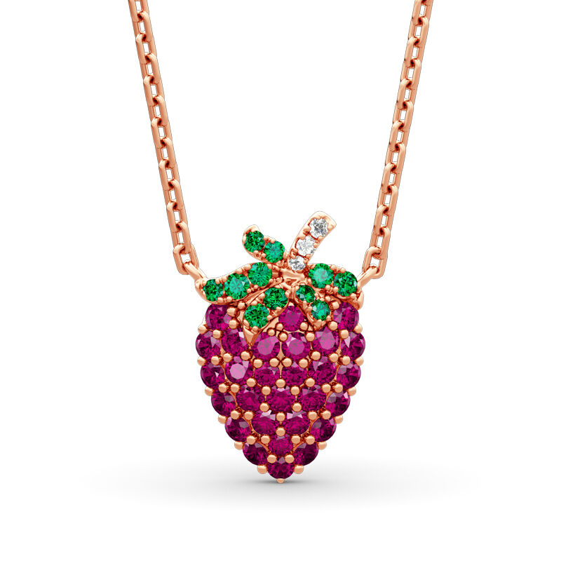 Jeulia "Summer Fruit" - smyckeset i sterlingsilver med jordgubbsdesign