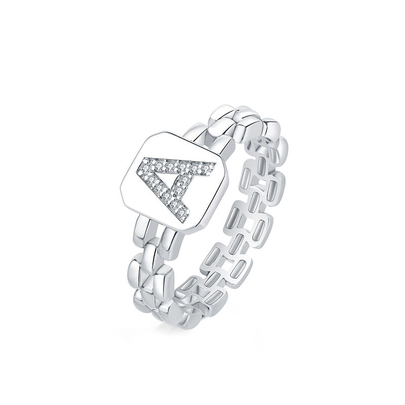 Jeulia "Born To Be Yours" Personalisierter Sterling Silber Ring