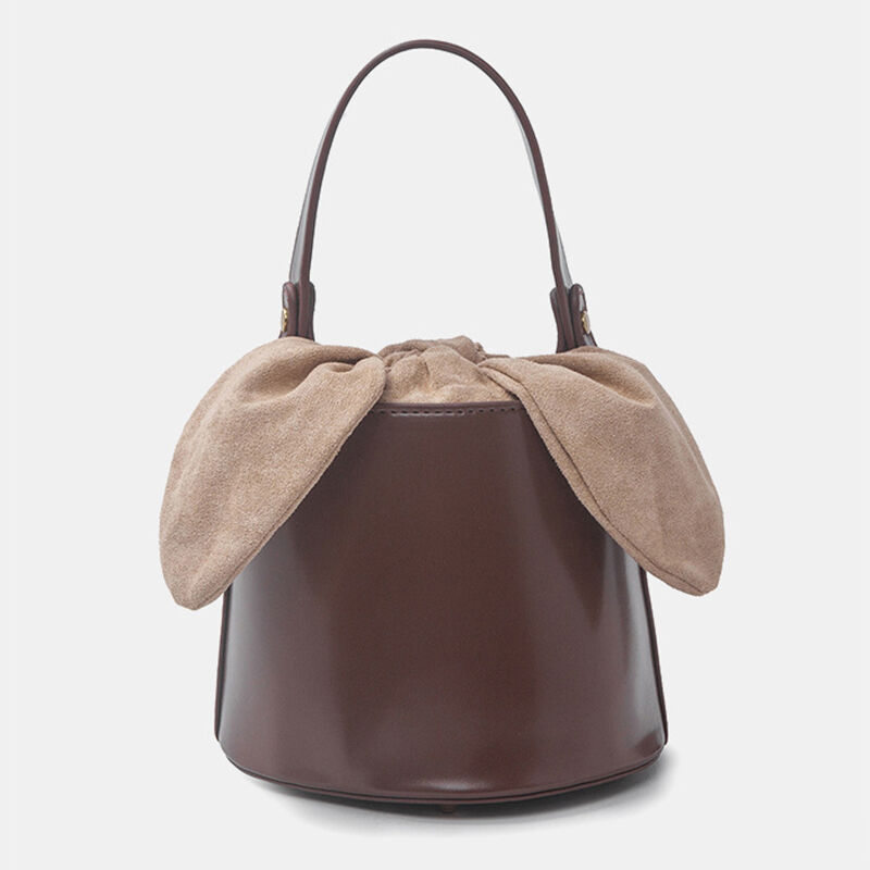 Jeulia Small Cute Bucket Bag Rabbit Ears Bow Handbag Crossbody Bag