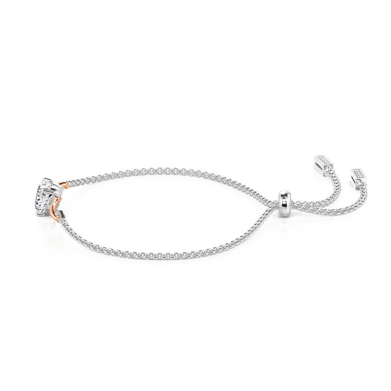 Jeulia Amore Thorn Vine Custom Heart Bracelet with Birthstone
