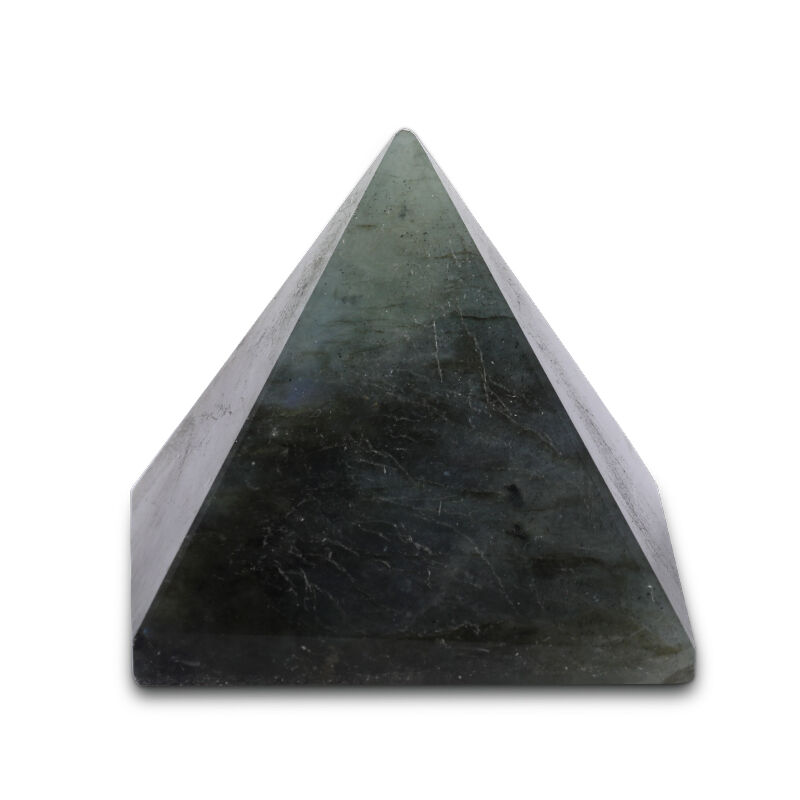 Jeulia パワーストーン 天然水晶 ラブラドライト ピラミッド 置物 インテリア 浄化 お守り