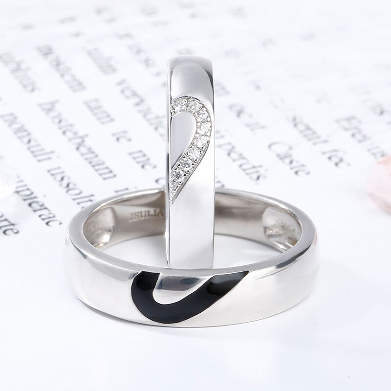 جوليا خاتم من الفضة الإسترليني بتصميم قلب النسايئة