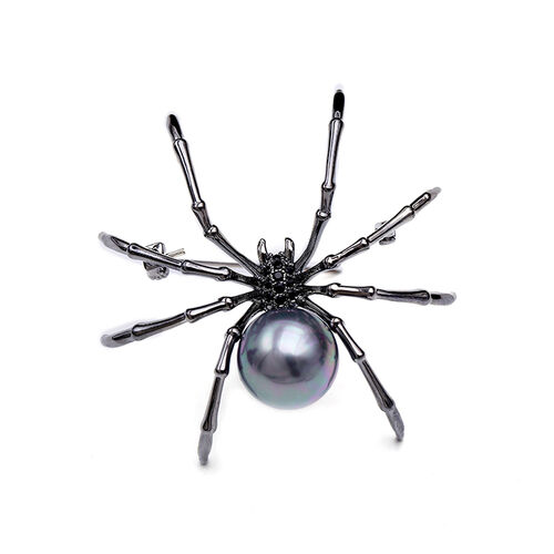 Jeulia Sparking Ball Safety Pin Design Sterling Silver Brooch