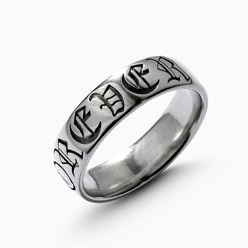 جوليا خاتم محفور "للأبد" من الفضة الإسترليني