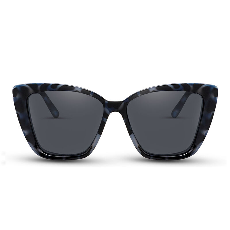 Jeulia "Rockstar" Cat Eye Blue Tortoise Polarized Unisex Sunglasses