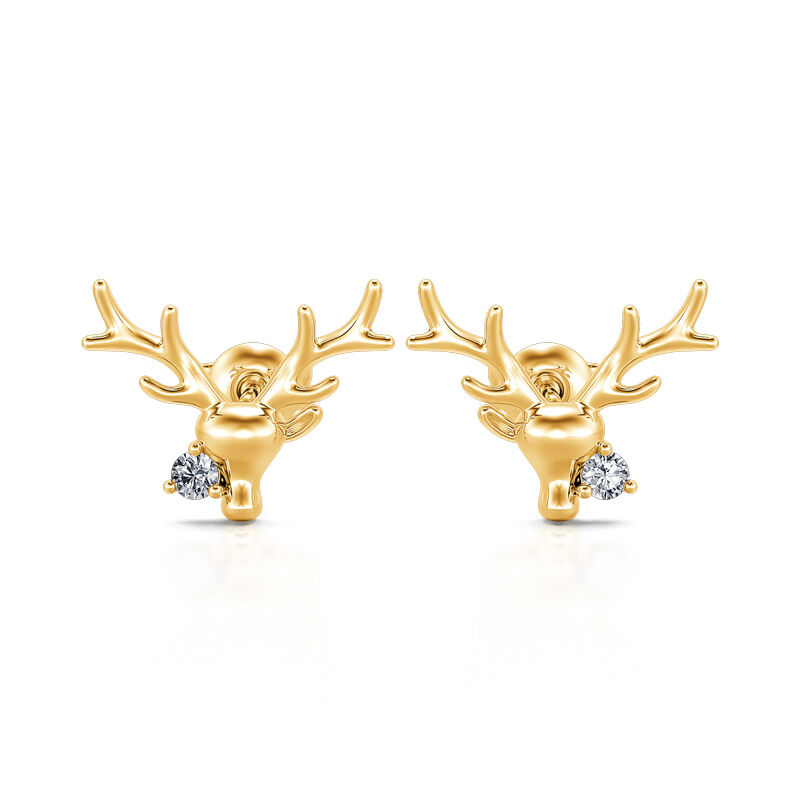 Jeulia "Serene Beauty" Elk Round Cut Sterling Silver Jewelry Set
