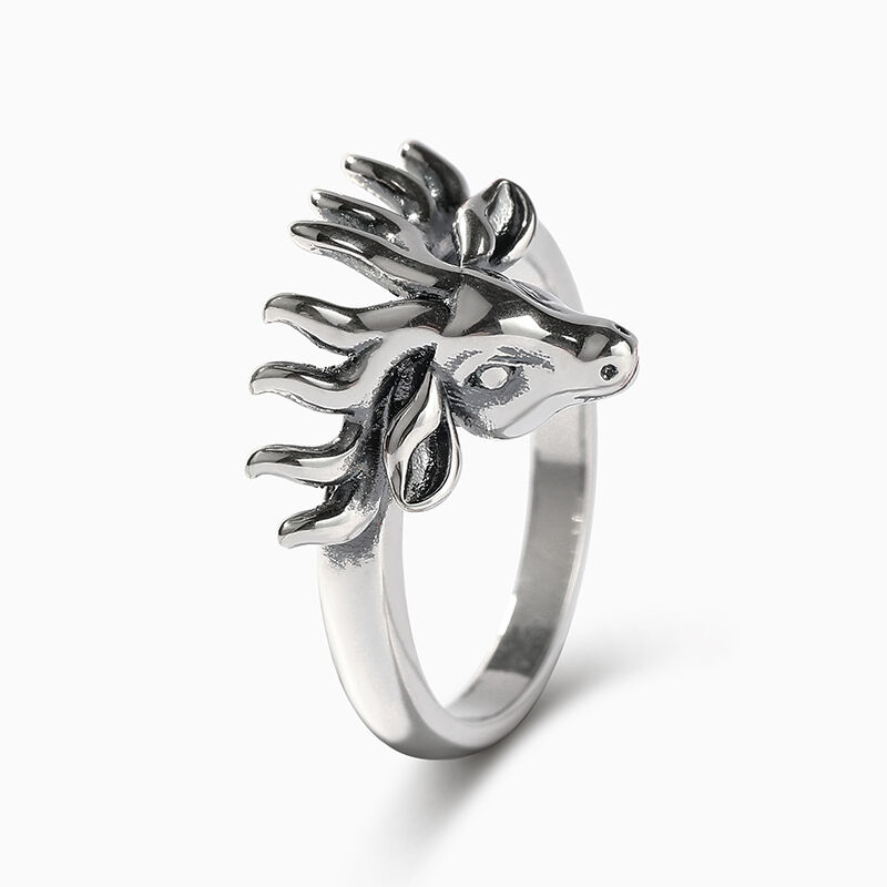 Jeulia "Vintage-Hirsch" Sterling Silber Ring