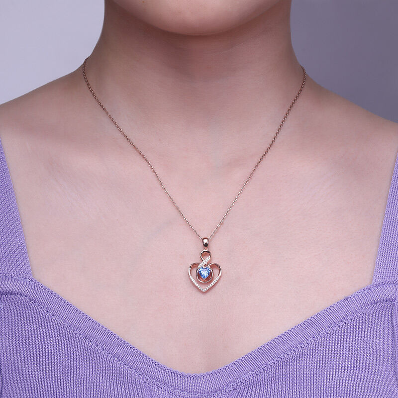 thumbnail image 2 of 925 Sterling Silver Personalised Infinity Love Pendant Necklace With Chain - Christopher James Of London 2 of 3