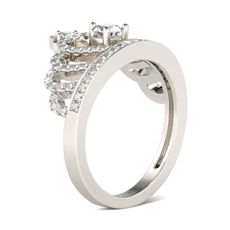 Jeulia Classic Crown Sterling Silver Ring