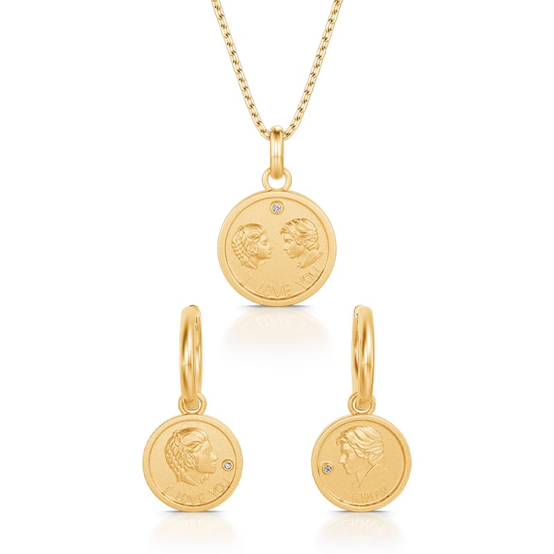 Jeulia "Whisper of Love" Sterling Silver Jewelry Set