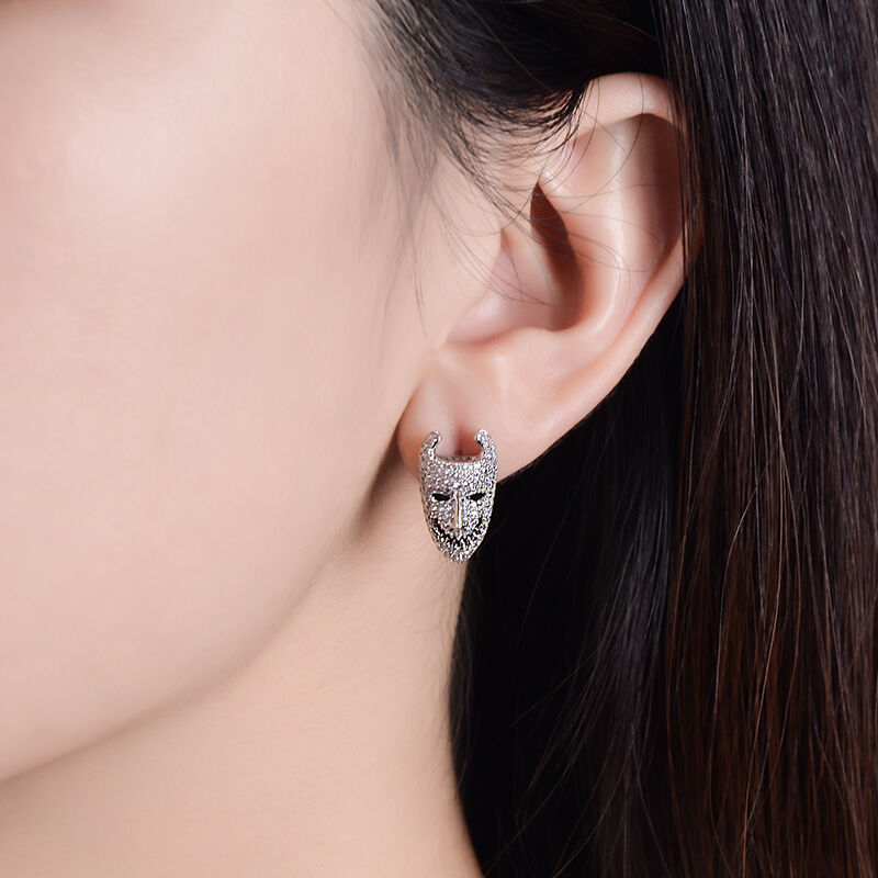 Jeulia Lock Inspired Sterling Silver Earrings