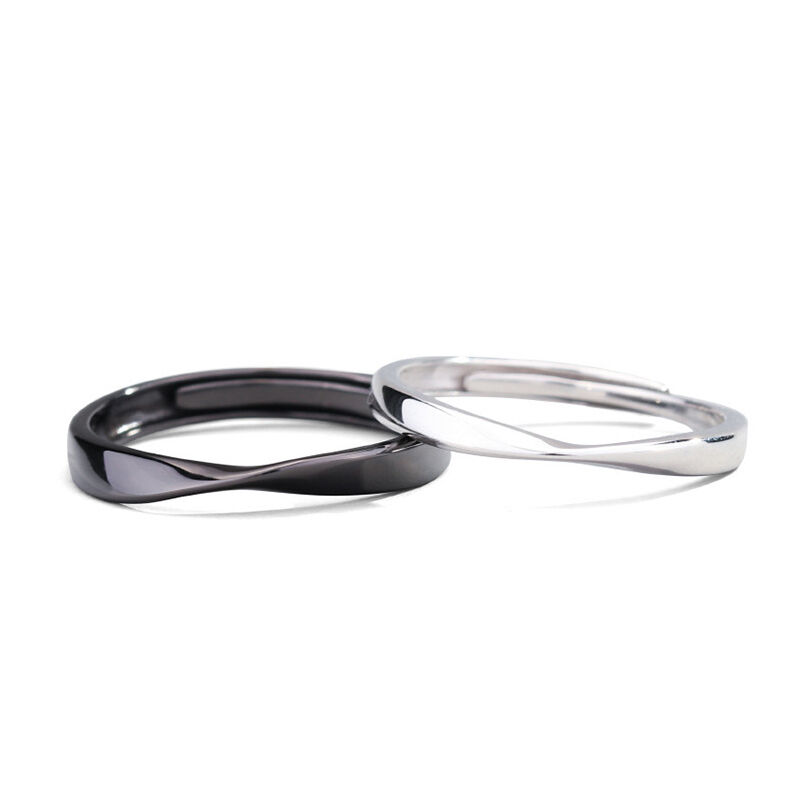 Jeulia Mobius Sterling Silver Men's Band