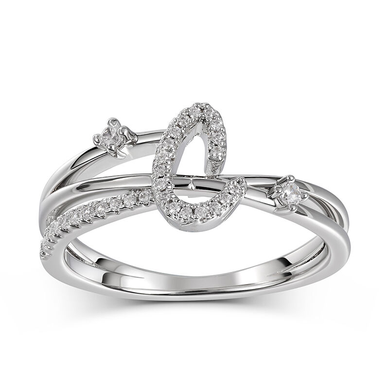 جوليا "كن على طبيعتك" خاتم متعدد الطبقات شخصية من الفضة الاسترليني