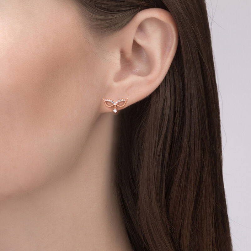 Jeulia "Prom Decoration" Sterling Silver Earrings
