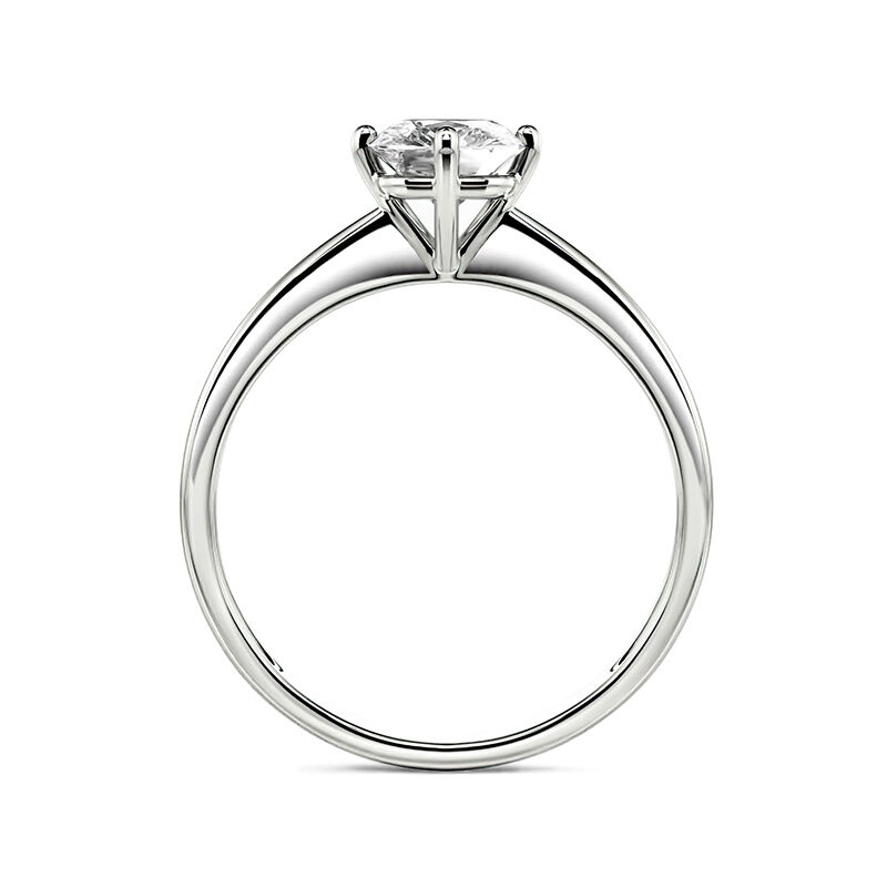 Jeulia Cushion Cut Solitaire Sterling Silver Engagement Ring