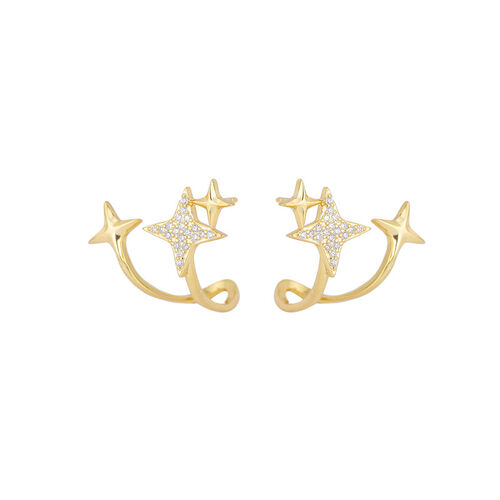 Jeulia Star Design Sterling Silver Stud Earrings