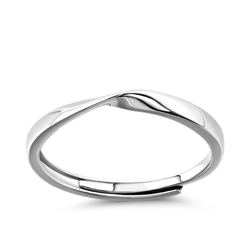 Jeulia Mobius Sterling Silver Women's Band