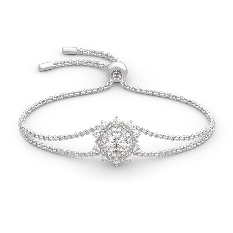 Jeulia "Winter Love" Snowflake Round Cut Sterling Silver Jewelry Set