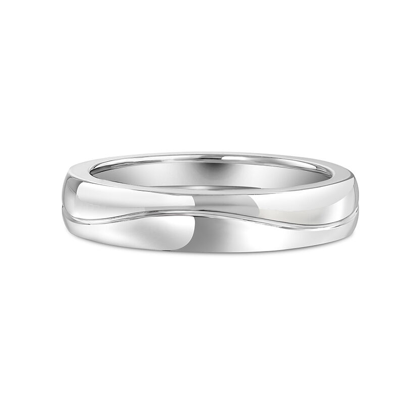 Jeulia "Lines of Love" Simple Heart Couple Rings Sterling Silver