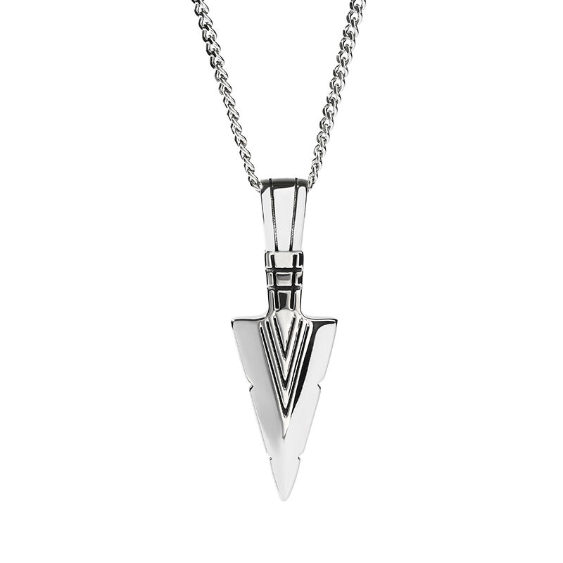 Jeulia Arrow Symbol Stainless Steel Men's Necklace