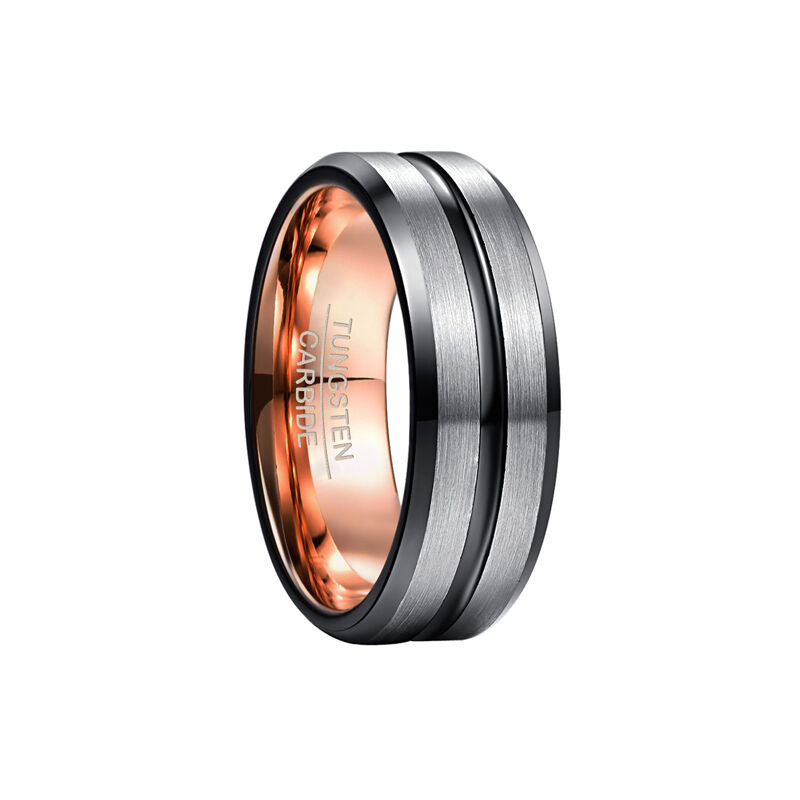 Jeulia Two Tone Tungsten Steel Men's Band