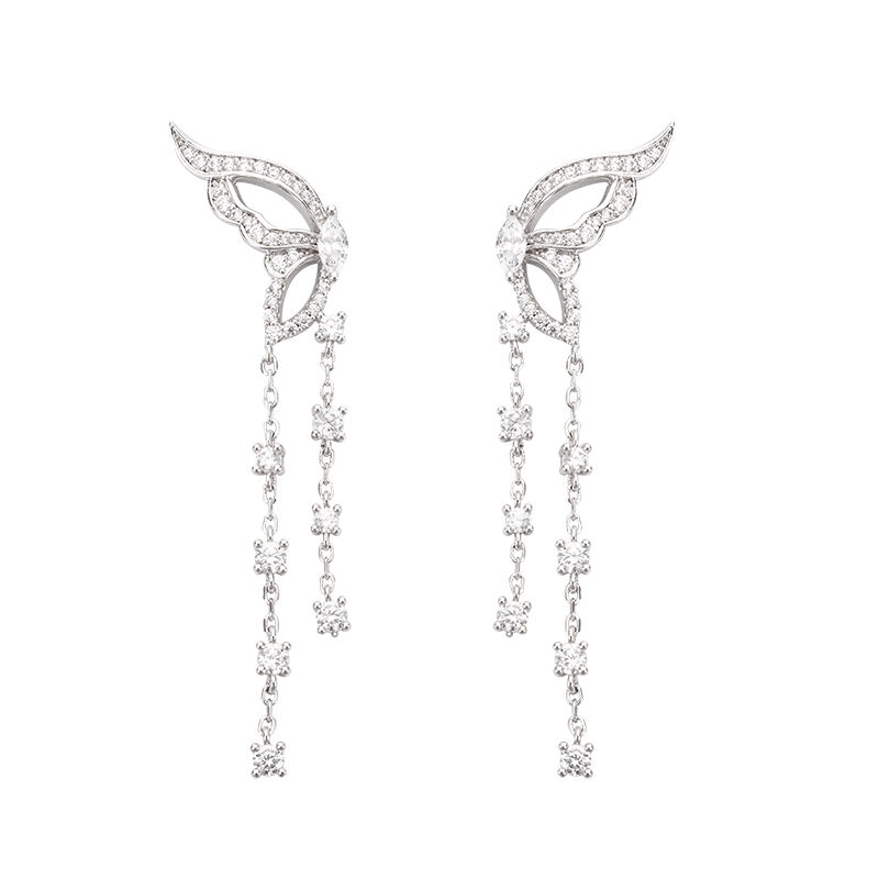 Jeulia Butterfly Wing Design Sterling Silver Earrings - Jeulia Jewelry