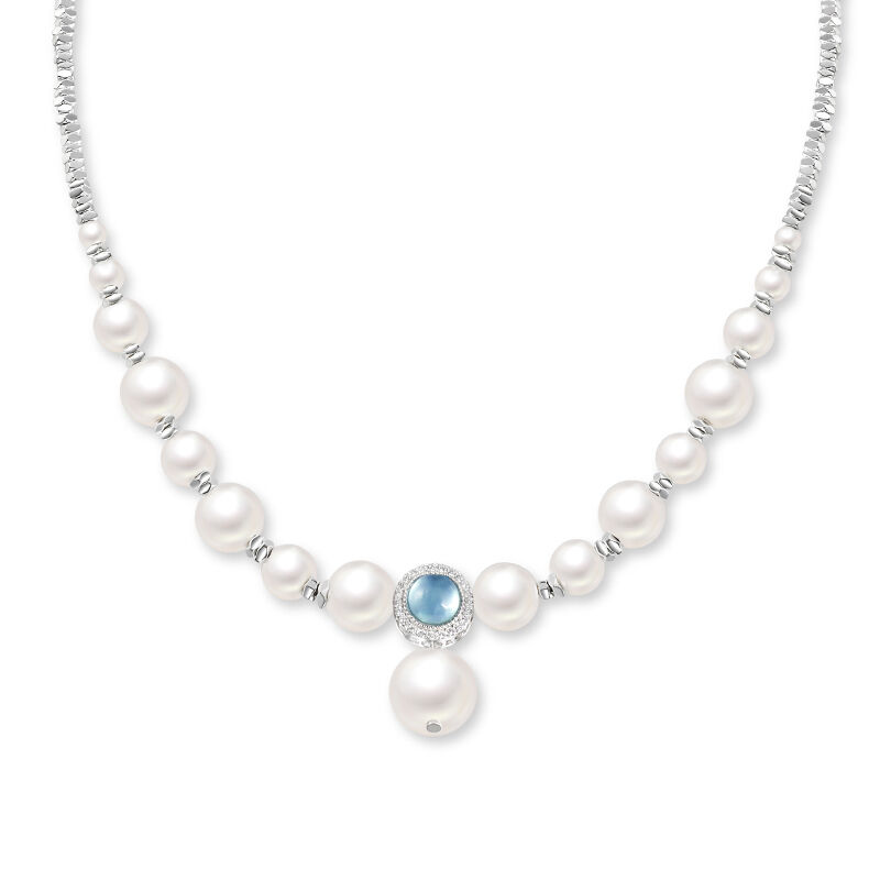 Jeulia "Extreme Harmony" Gradient Size Pearl Necklace
