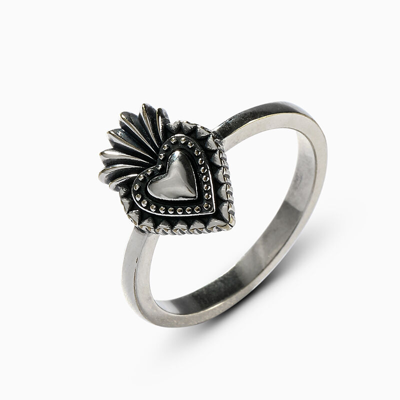 Jeulia "Heiliges Herz" Sterling Silber Ring