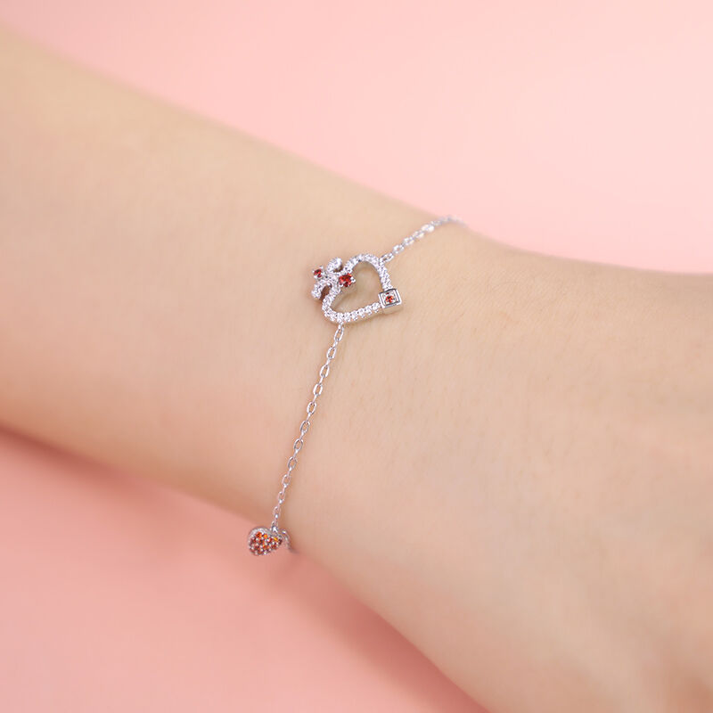 Jeulia Bracciale con asso di picche in Argento Sterling