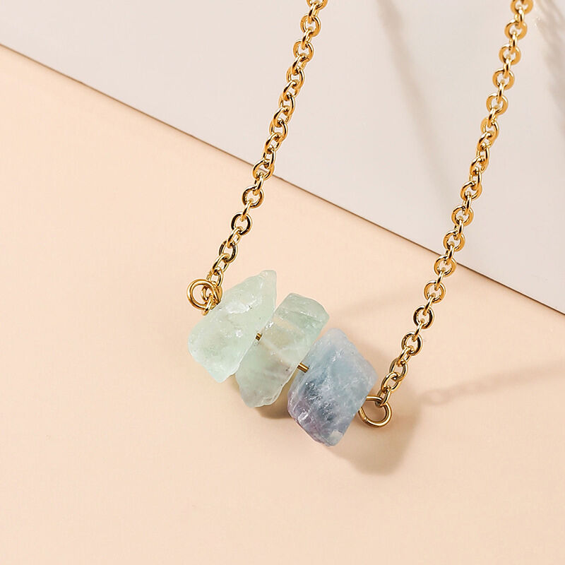 Jeulia "Energy Cleansing" Natural Fluorite Necklace