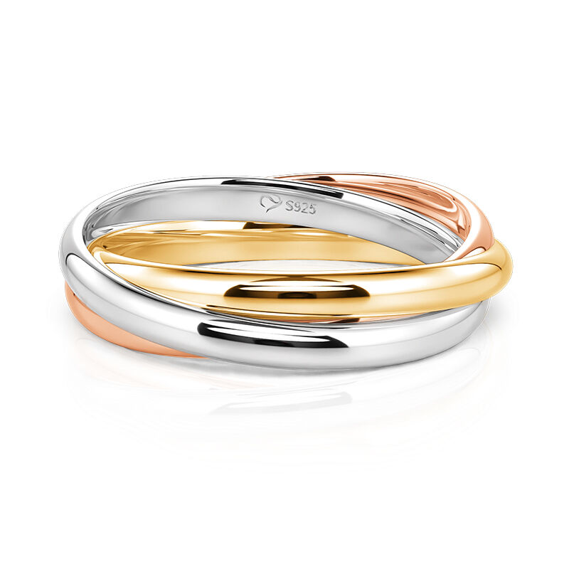 Jeulia Trefärgad Herring med Korsningsdesign i Sterling Silver