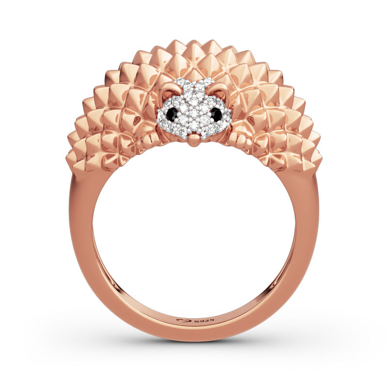 جوليا خاتم من الفضة الإسترليني بتصميم قنفذ "هدية قيمة"