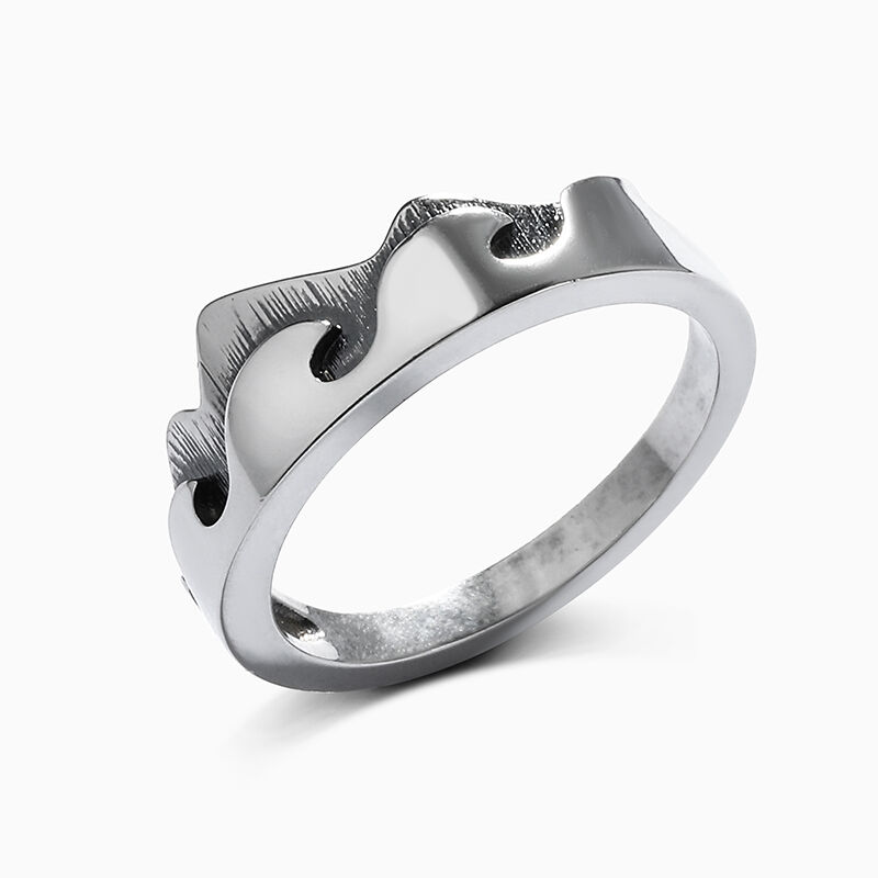 Jeulia "Berg und Welle" Sterling Silber Ring