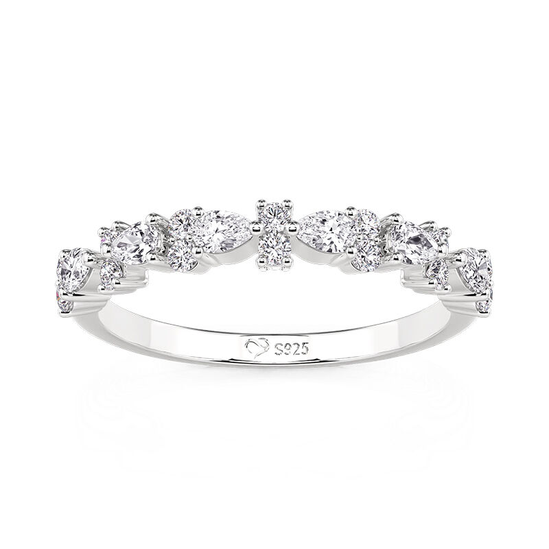 Jeulia Bande Éternité Empilable Simple en Argent Sterling