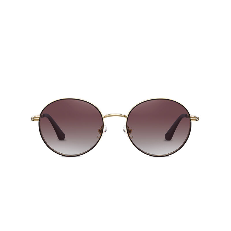Jeulia "Infinity" Okulary Przeciwsłoneczne Okrągłe Brązowe Gradientowe z Polaryzacją Unisex