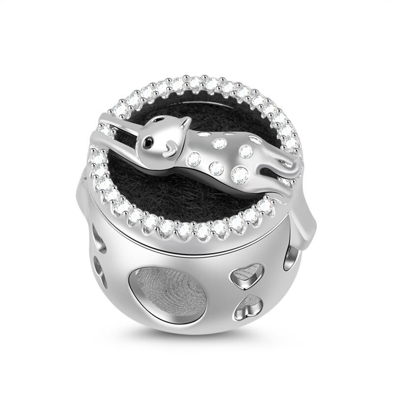 "Just Want to Snuggle You" Cat Essential Oil Diffuser Sterling Silver Charm