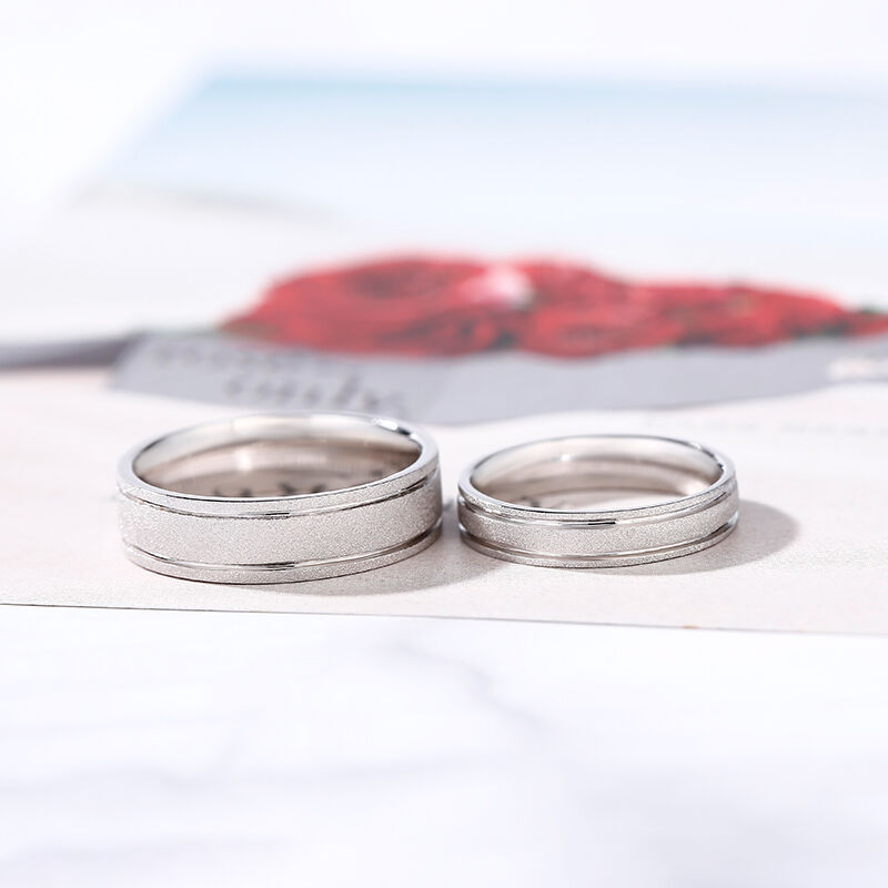 Jeulia Simple Sterling Silver Band Set