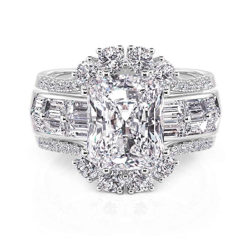 Jeulia Magnificent Style Puzzle Ring Set 3PCS