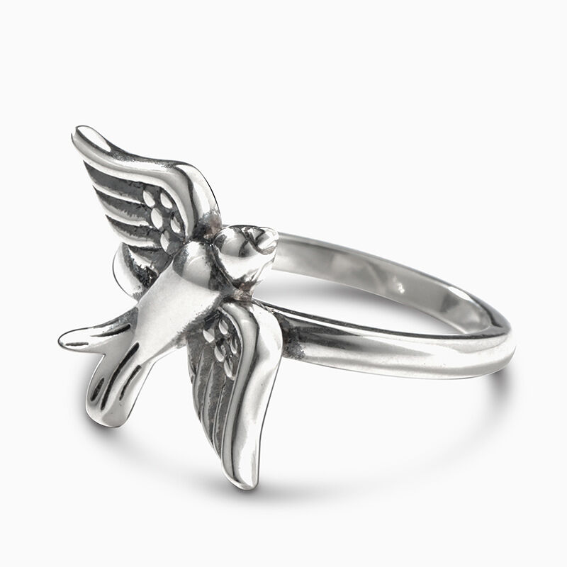 Jeulia "Fliegende Schwalbe" Vogel Sterling Silber Ring
