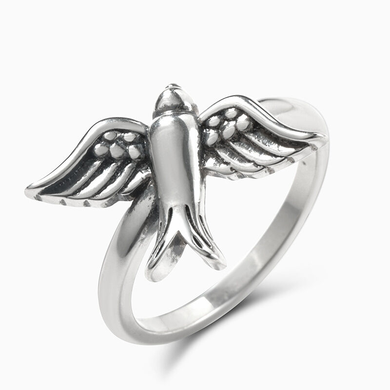 Jeulia "Flying Swallow" fågel sterling silver ring