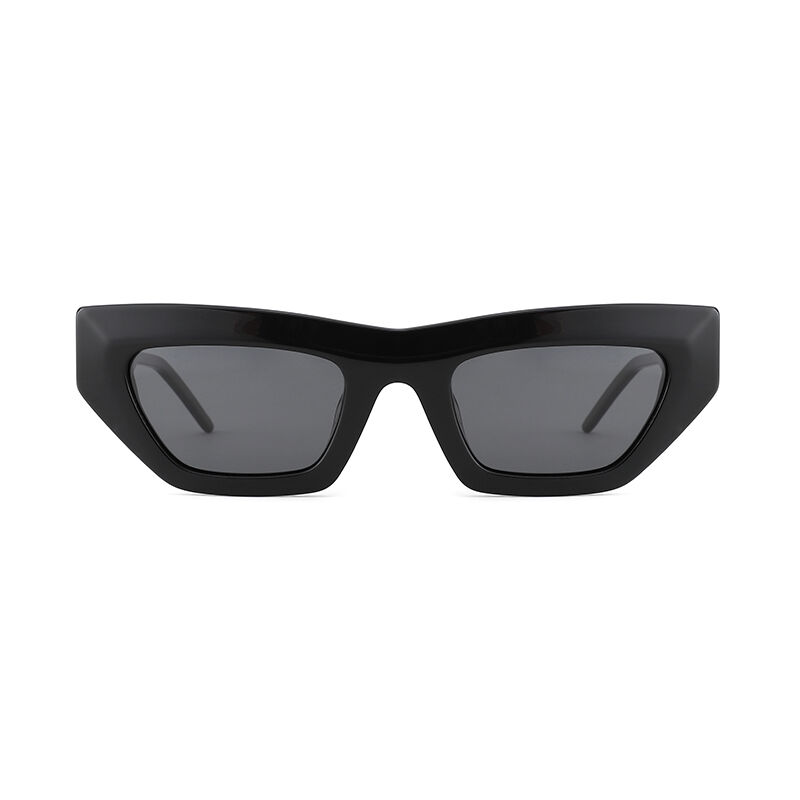جوليا نظارة شمسية مستقطبة مستطيلة سوداء للجنسين
