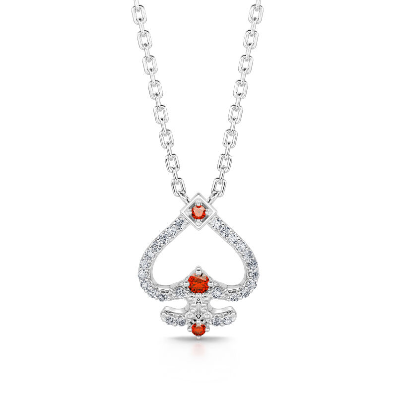 Jeulia "Mystical World" Poker Ace of Spades Sterling Silver Jewelry Set