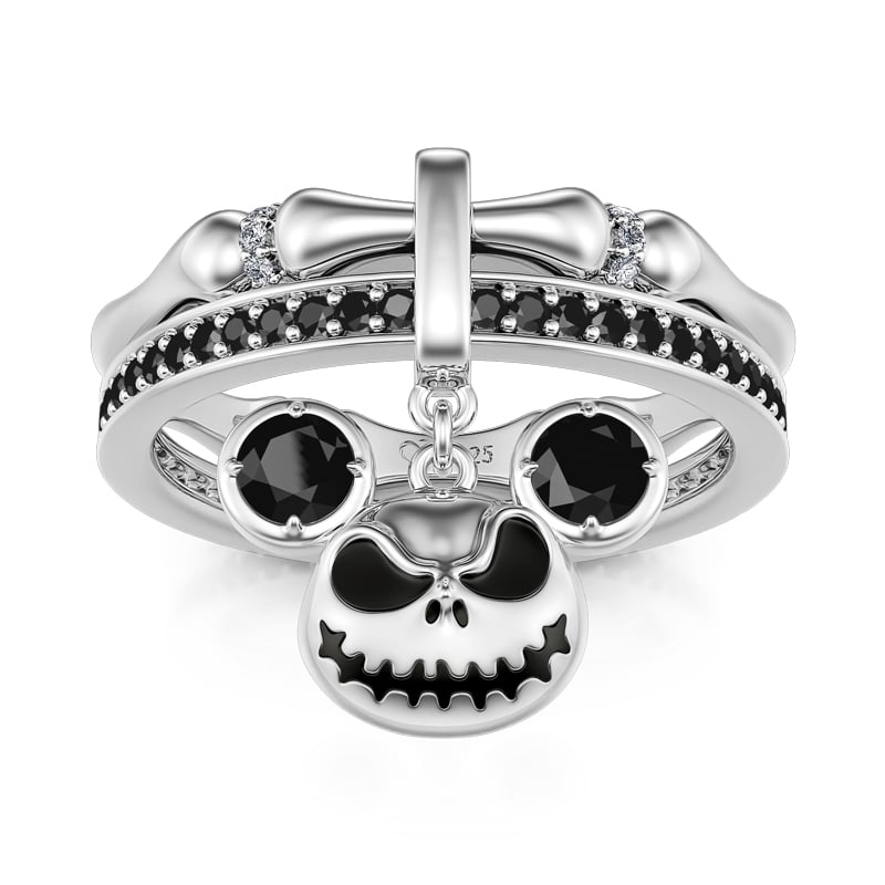 Jeulia "Pumpkin King Cosplay" Sterling Silver Dangle Ring