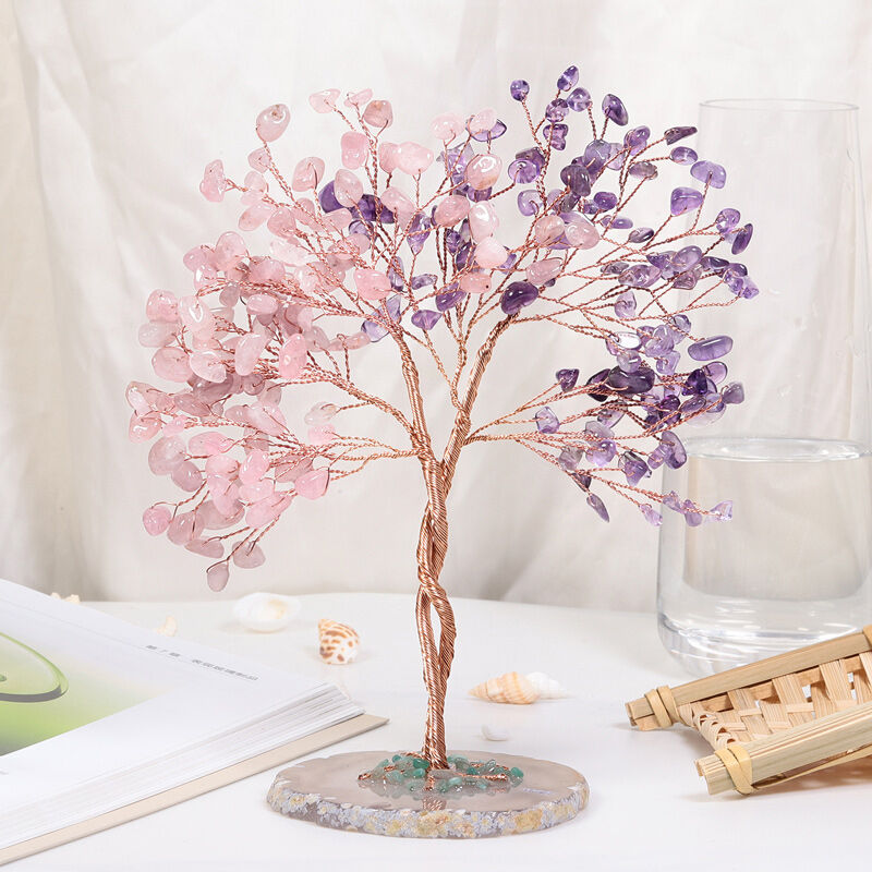 Jeulia "Relaxation & Kindness" Natural Crystal Feng Shui Tree